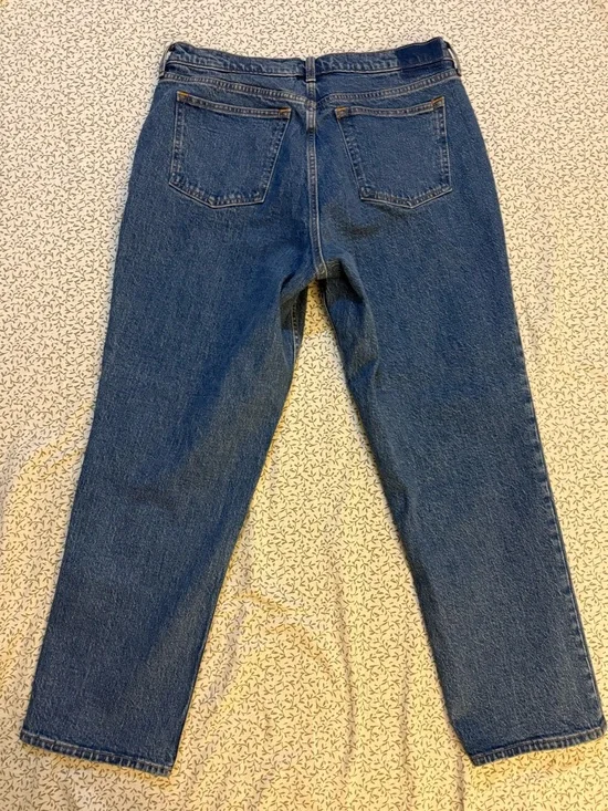 Abercrombie Curve Love Mid Rise 90s Straight Jean Dark Blue, Size 31 Short - Picture 10 of 10